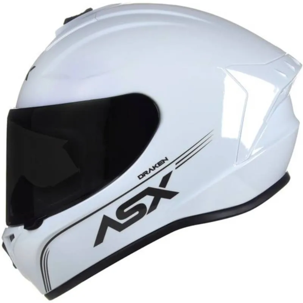 Capacete Asx | Draken Solid | Brilho Branco