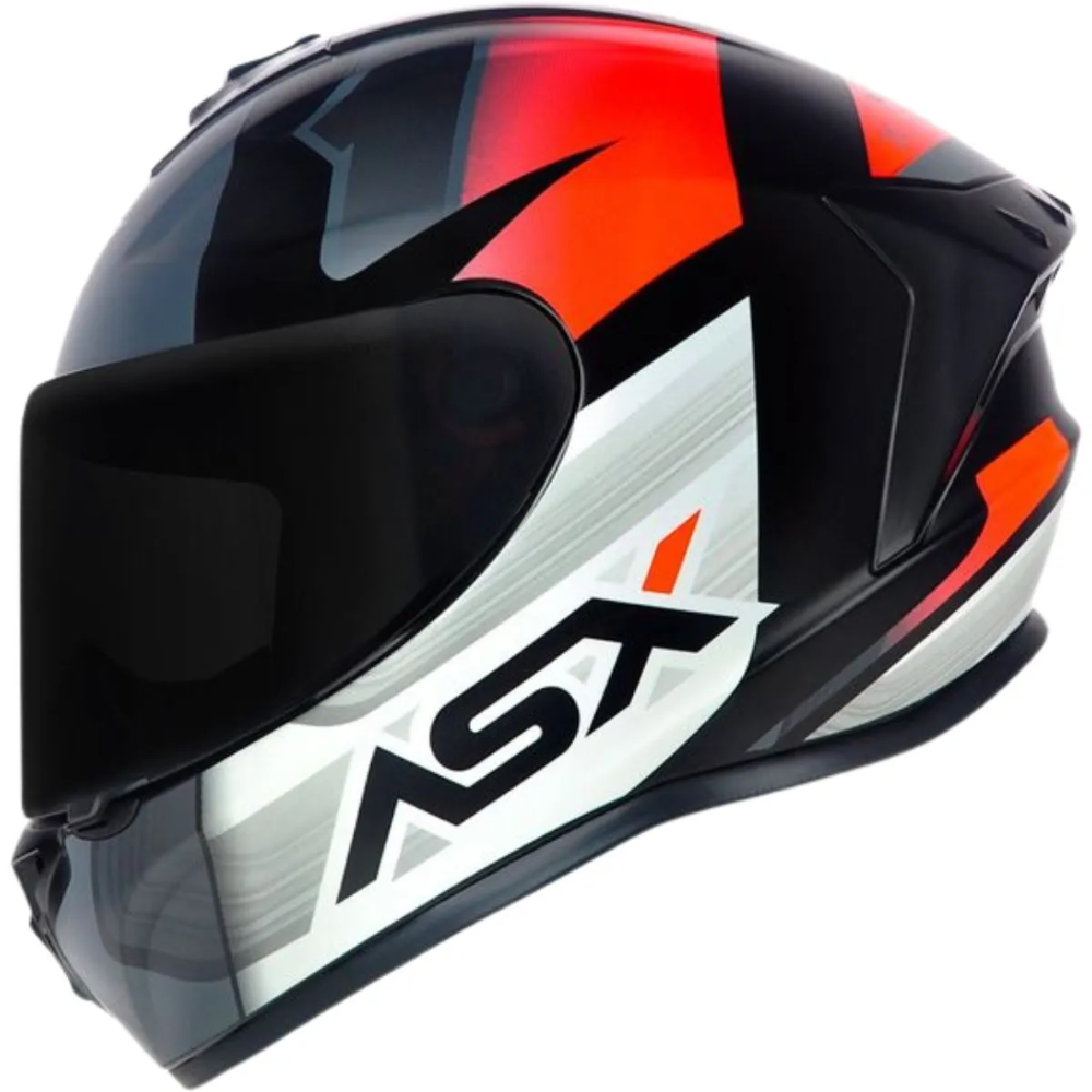 Capacete Asx | Draken Striken | Fosco Preto | Grafite | Vermelho