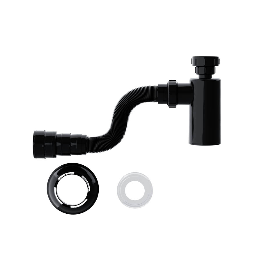 Sifão Tubo Extensível Black com Copo 55cm