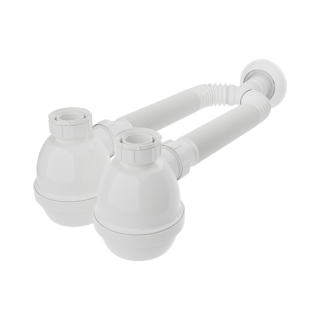 Sifão Tubo Extensível Branco com Copo Duplo Don Artesano
