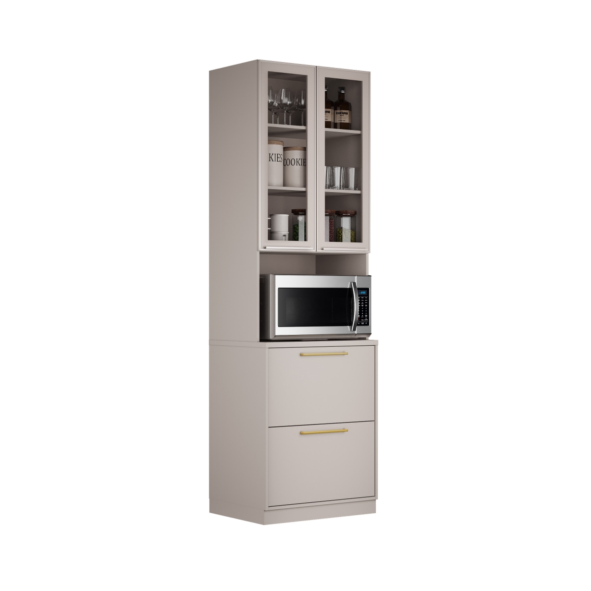 Paneleiro Torre Quente Essence 3 Portas 1 Gaveta 230cm de Altura 1 Nicho para Forno - Itatiaia