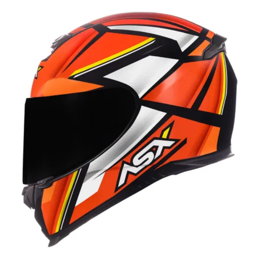 Capacete Asx | Eagle Explorer | Brilho Preto | Vermelho | Branco 