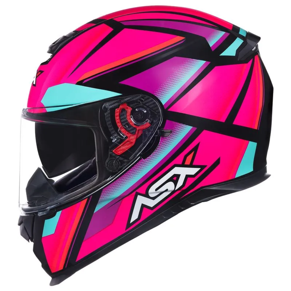 Capacete Asx | Eagle SV Explorer | Brilho Preto | Rosa | Tiffany