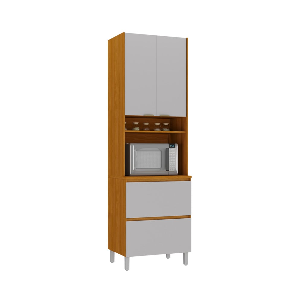 Paneleiro 3 Portas 1 Gaveta Nicho Forno 100% MDF Lumina - Itatiaia