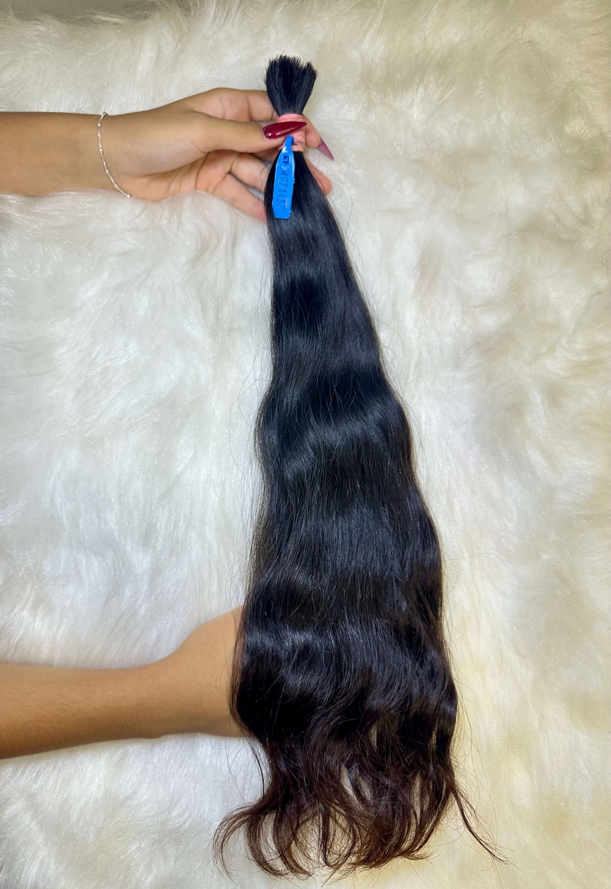 Cabelo Brasileiro Ondulado Castanho 55 cm 90 Gramas