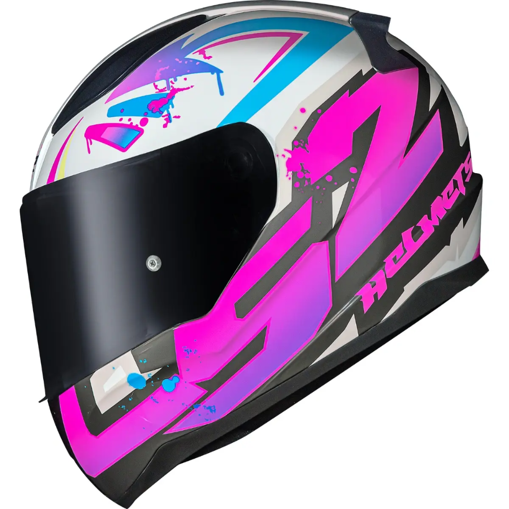 Capacete LS2 | FF353 | Rapid Tagline | White | Pink