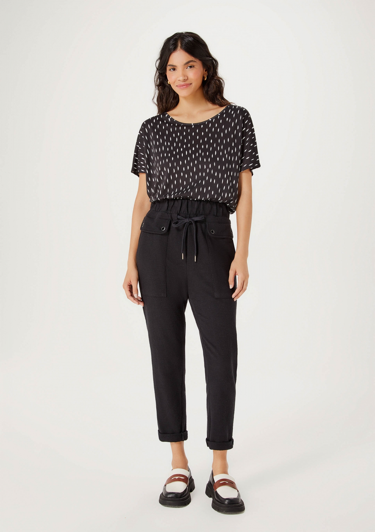 Blusa Feminina Manga Curta Estampada