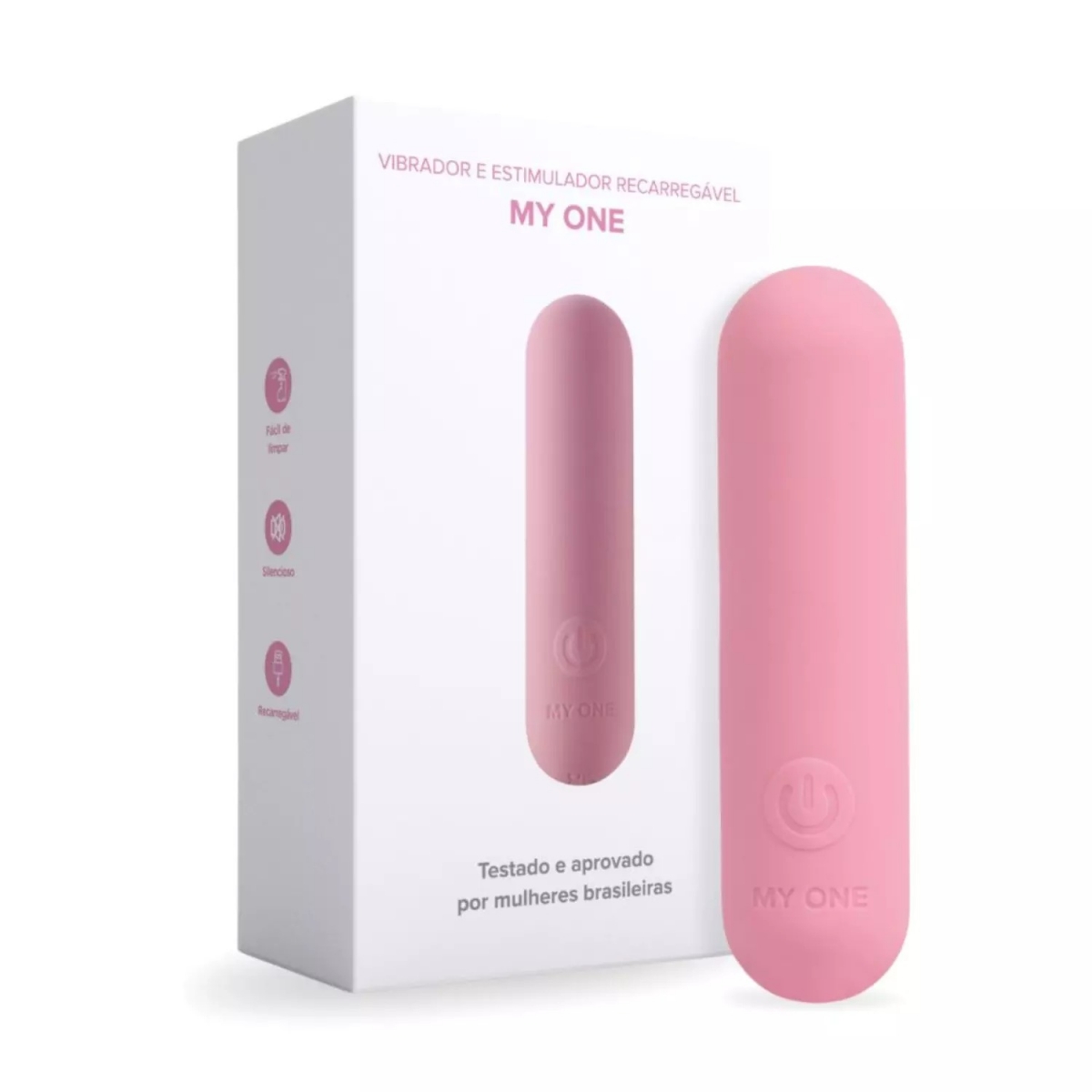 VIBRADOR POTENTE MINI RECARREGÁVEL 10 MODOS