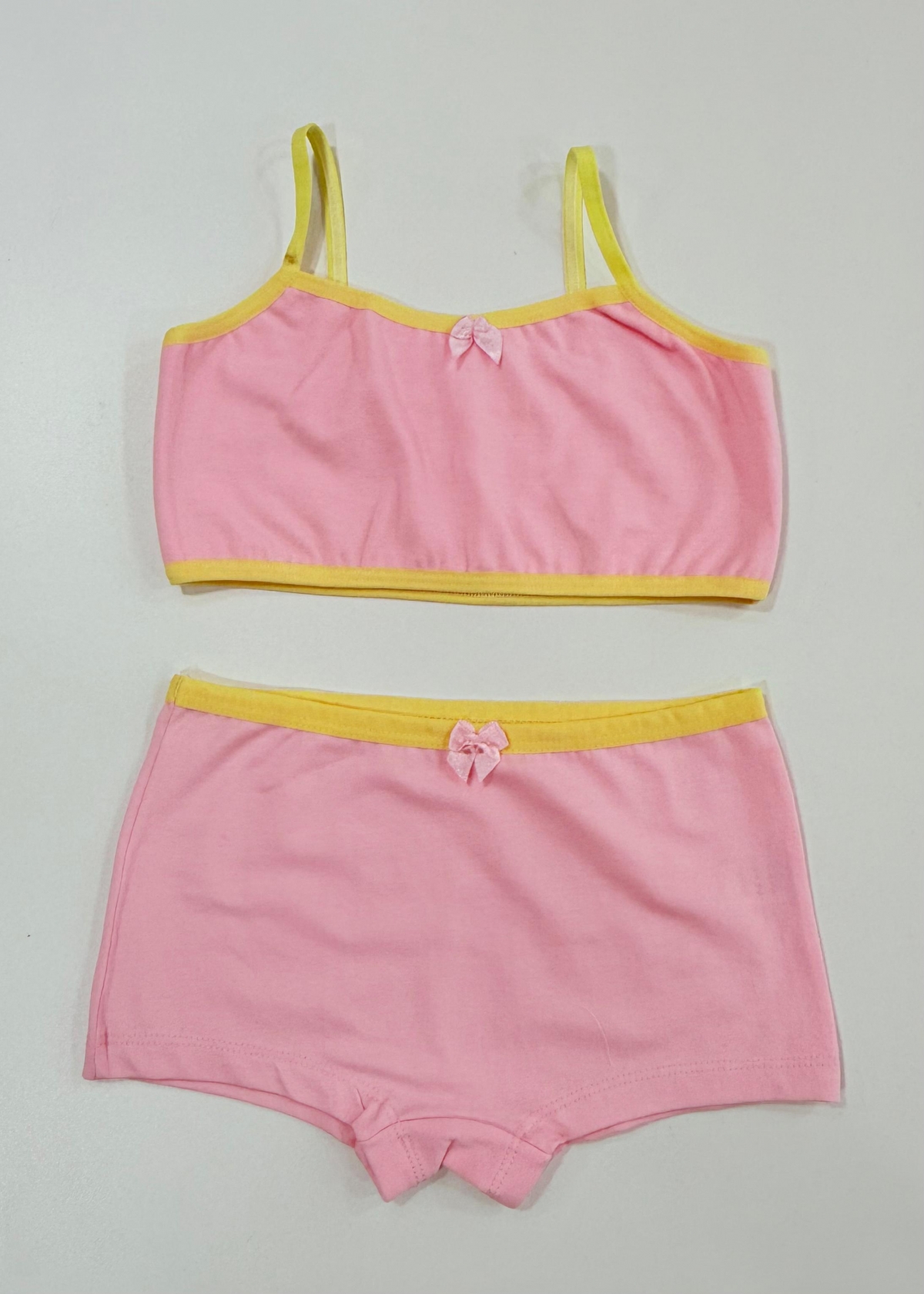 Kit Top + Calcinha Boxer Rosa
