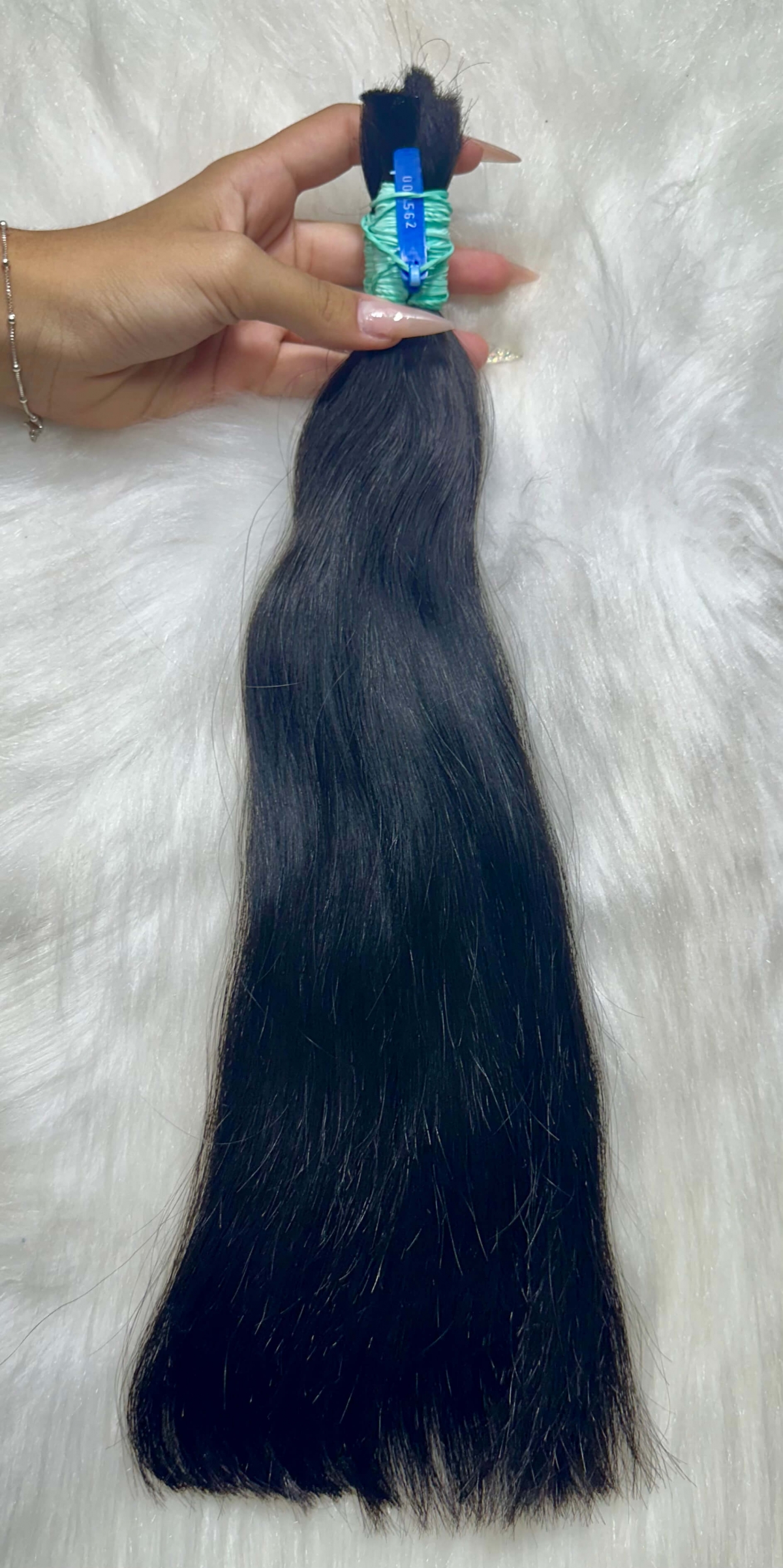 Cabelo Brasileiro Castanho Levemente Ondulado 45 CM 90 Gramas