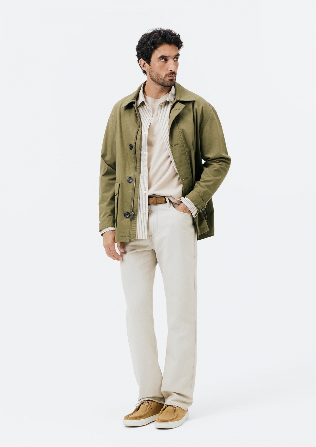 Calça Masculina Reta em Sarja