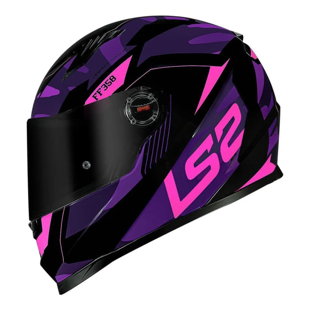 Capacete LS2 | FF358 | Tank Cam | Black | Purple 