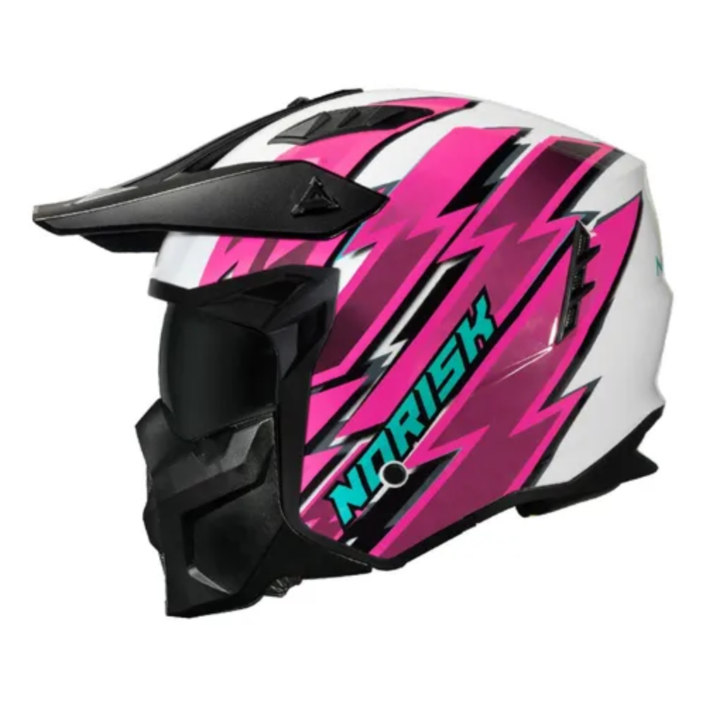 Capacete Norisk Darth II | Storm | White | Pink