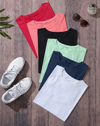 Kit 6 camisas femininas