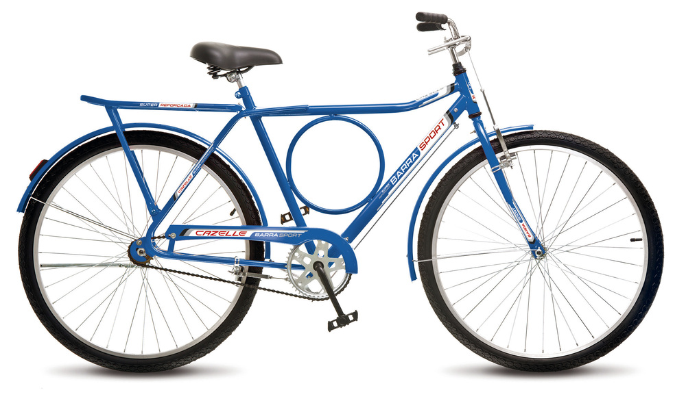 Bicicleta Colli Barra Sport Aro 26 em Ferro Com Bagageiro e Capa Corrente