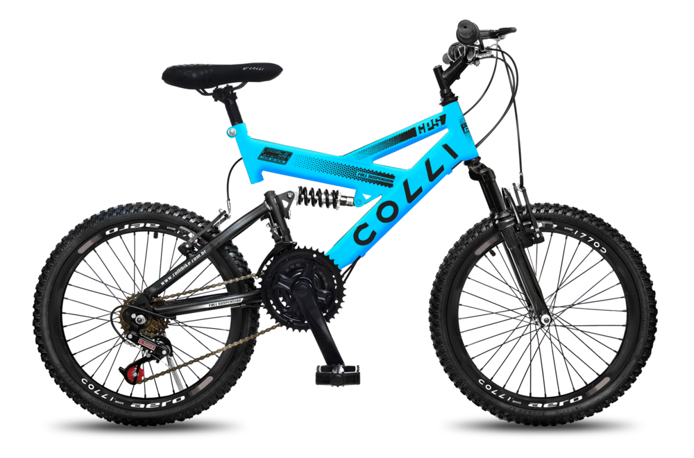 Bicicleta Gps Aro 20 Dupla Suspensão 21 Marchas Colli