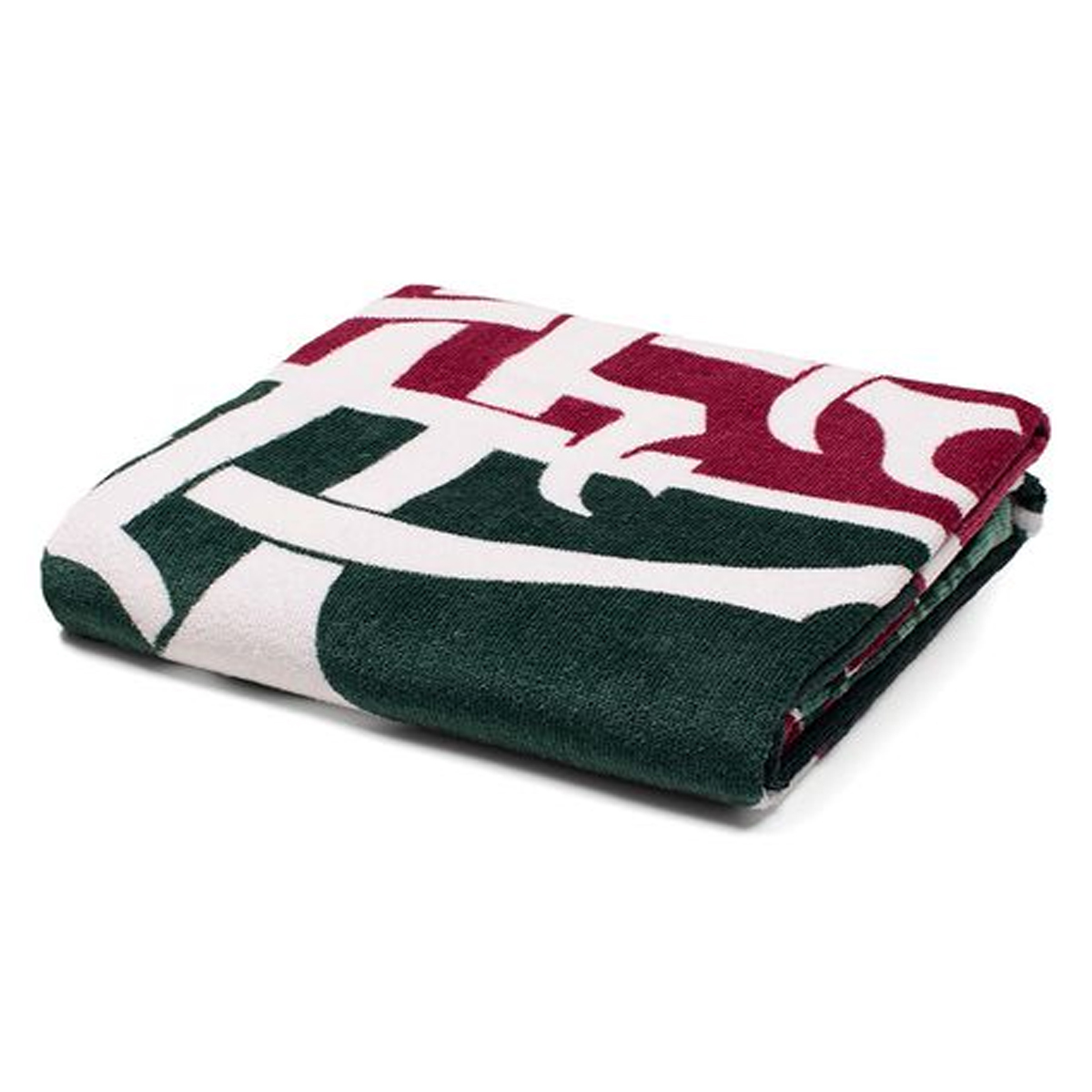 Toalha Praia Buettner Veludo 100% Algodão Brasão Fluminense 70cm x 140m Verde