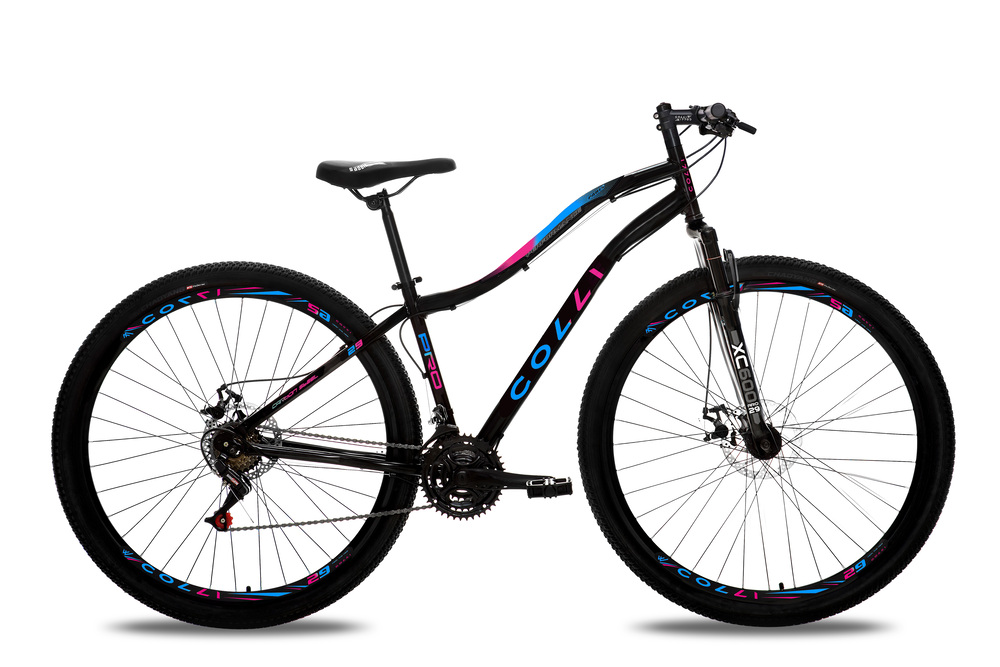 Colli Bike, Paris, Aro 29 Aero, Quadro Rebaixado Tam.15,5, Aço Carbono, 36 Raias, 21 Velocidades, Suspensão Dianteira, Freio a Disco, Alavanca Rapid Fire, Pedivela Triplo Aço, Roda Livre 7V Index
