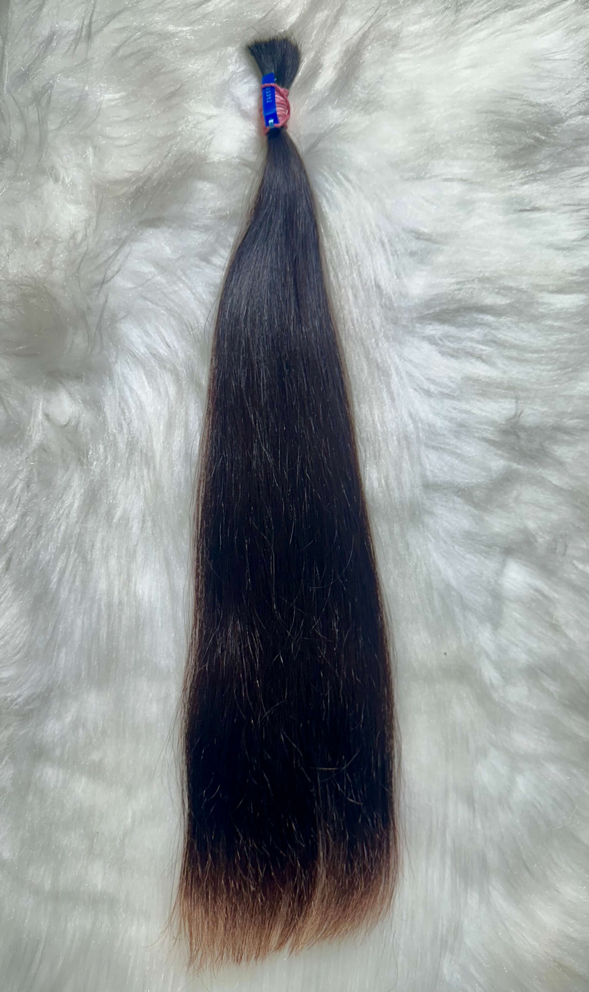 Cabelo Brasileiro Liso Castanho 55 CM 64 Gramas