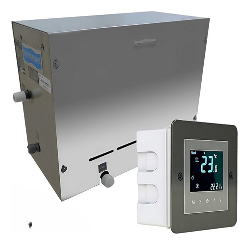 Sauna Vapor 12kw (18m3) Steam Inox + Quadro Digital Touch B