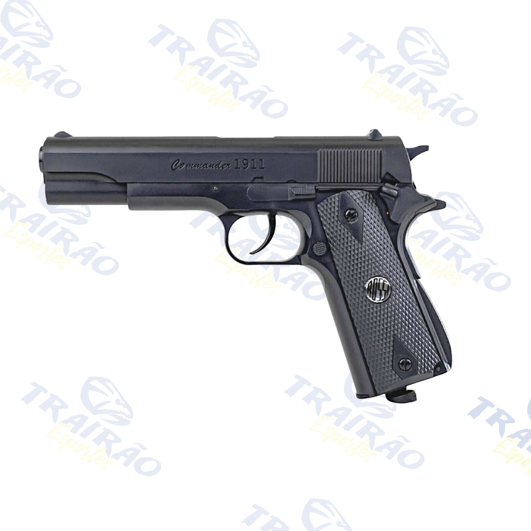 Pistola de Pressão Co2 Wingun W125B Rossi Commander 1911 4.5mm - 23 Tiros