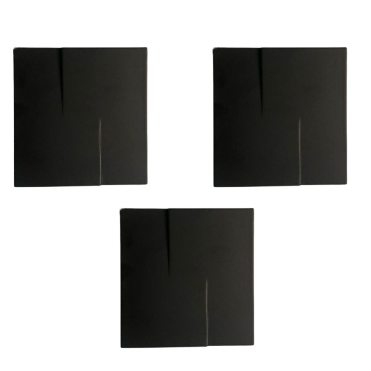kit 03 und Acabamento Válvula Descarga metal Preto Fosco