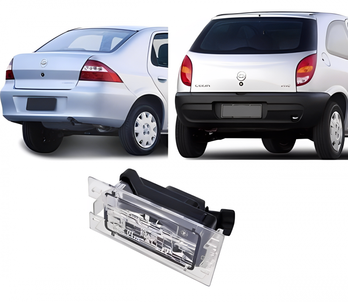 Lanterna Placa Celta 2000/2006 Prisma 2007/2012 Com Soquete 