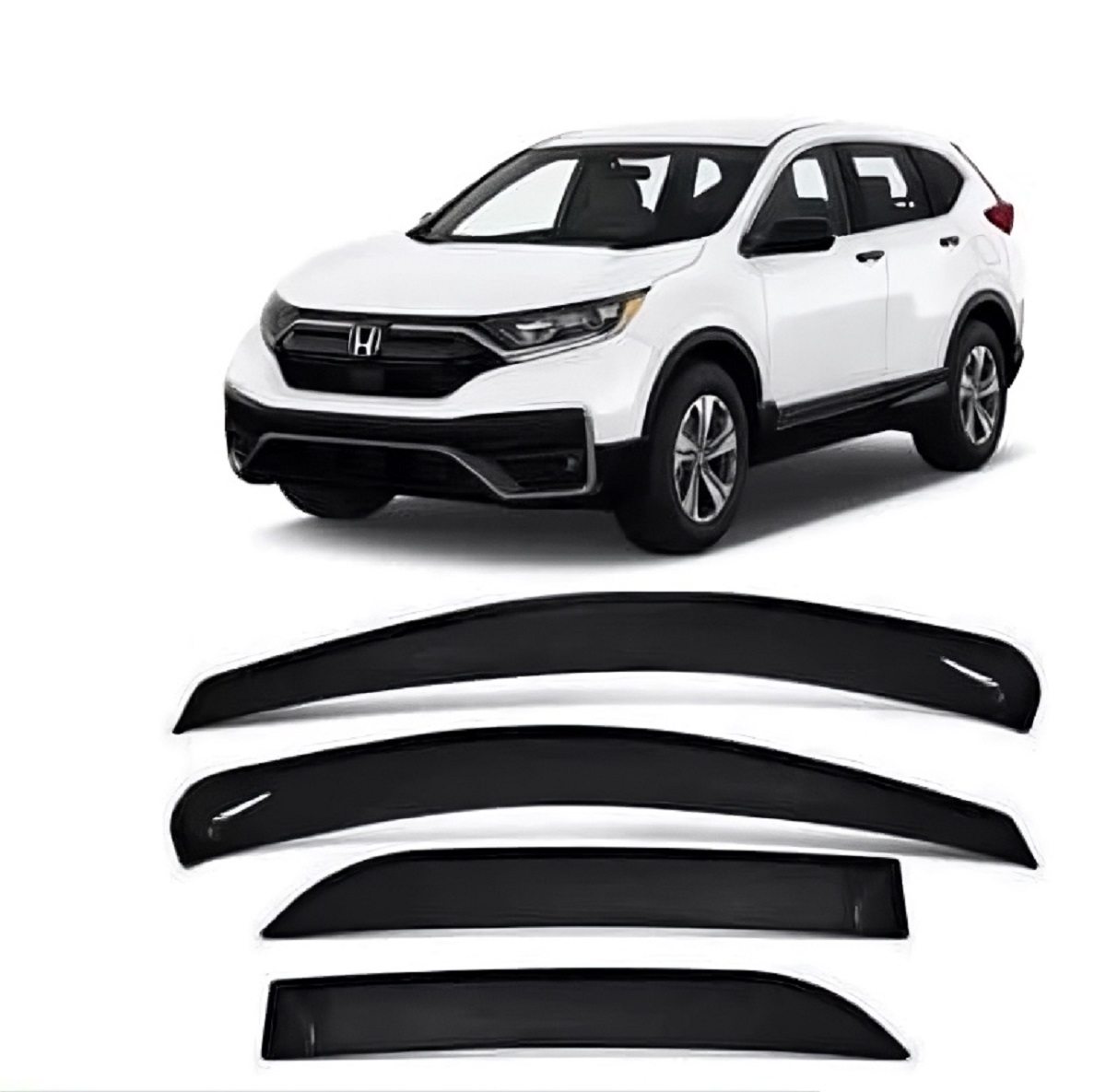 DEFLETOR CALHA CHUVA CRV 2020 A 2023 4 PORTAS (ECOFLEX)