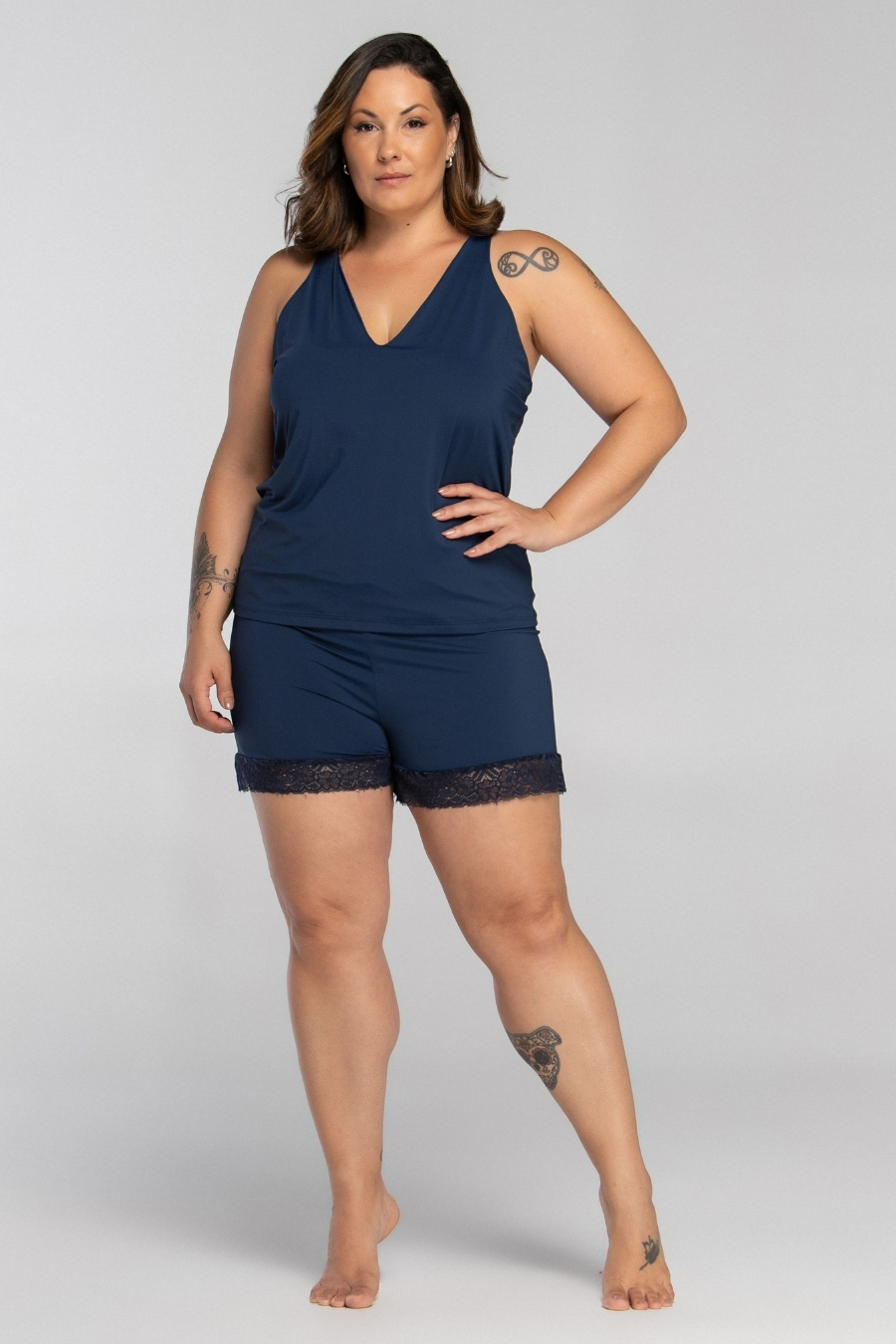 PIJAMA FEMININO POLIAMIDA PLUS SIZE - MALU