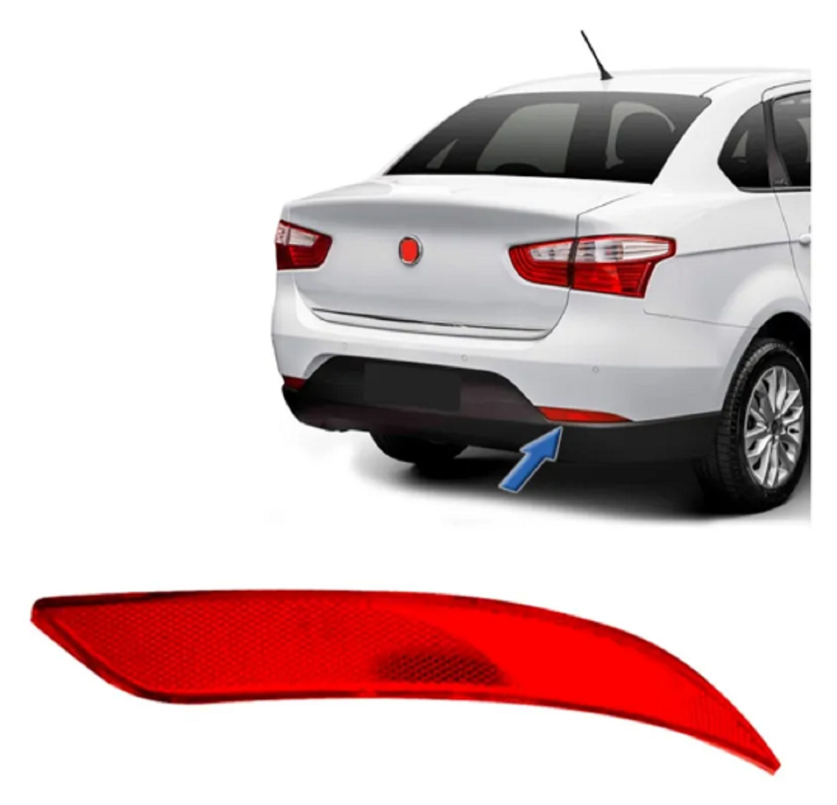 Refletor Para Choque Traseiro Direito Grand Siena 2012/2018 