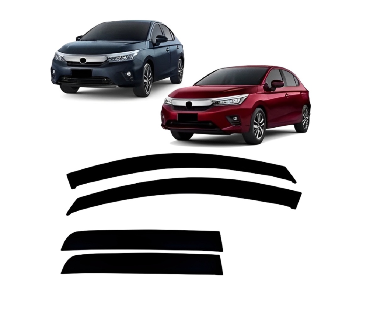 DEFLETOR CALHA CHUVA HONDA CITY 2022/ 4 PORTAS (ECOFLEX)