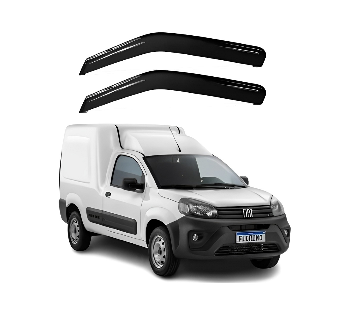 DEFLETOR CALHA CHUVA FIORINO 2014 A 2019 2 PORTAS (ECOFLEX)