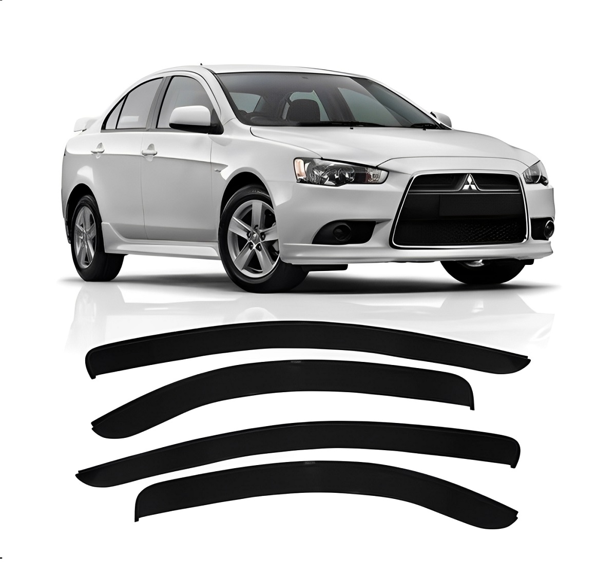 DEFLETOR CALHA CHUVA LANCER 2012 A 2019 4 PORTAS (ECOFLEX)