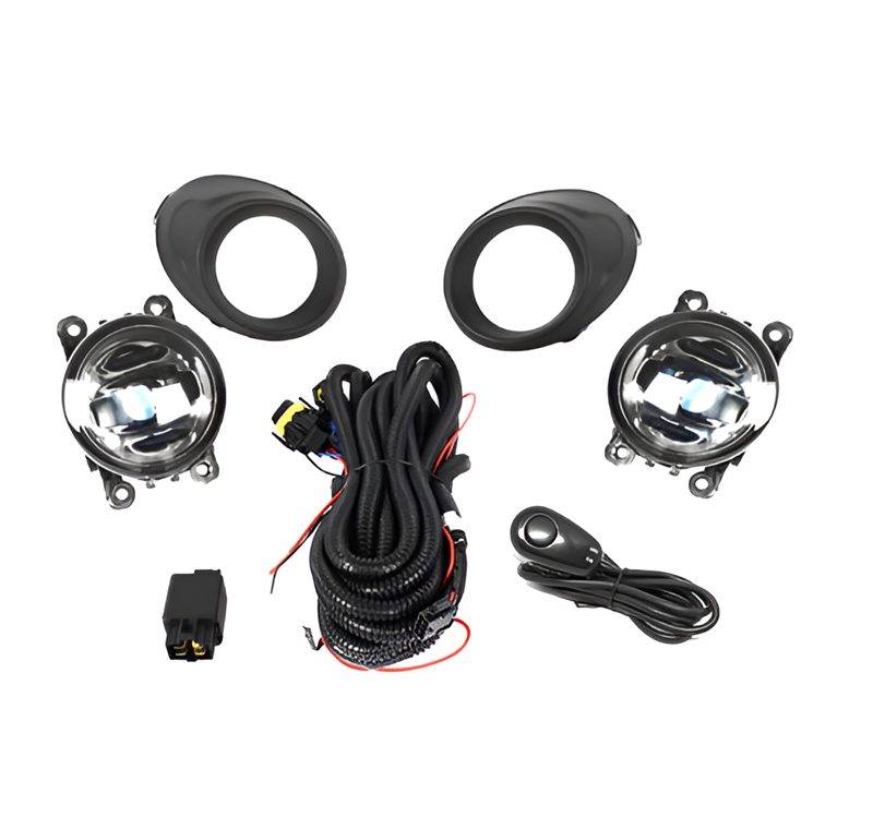 KIT FAROL AUXILIAR KA COM MOLDURA PRETA 2015 ATE 2018