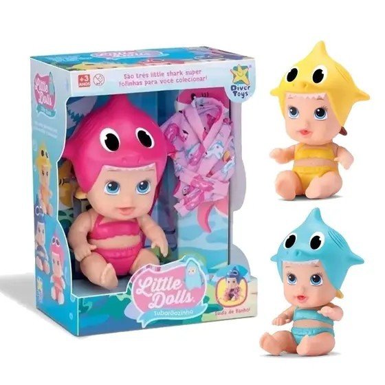 BONECA LITTLE DOLLS TUBARAOZINHO - DIVERTOYS 8092