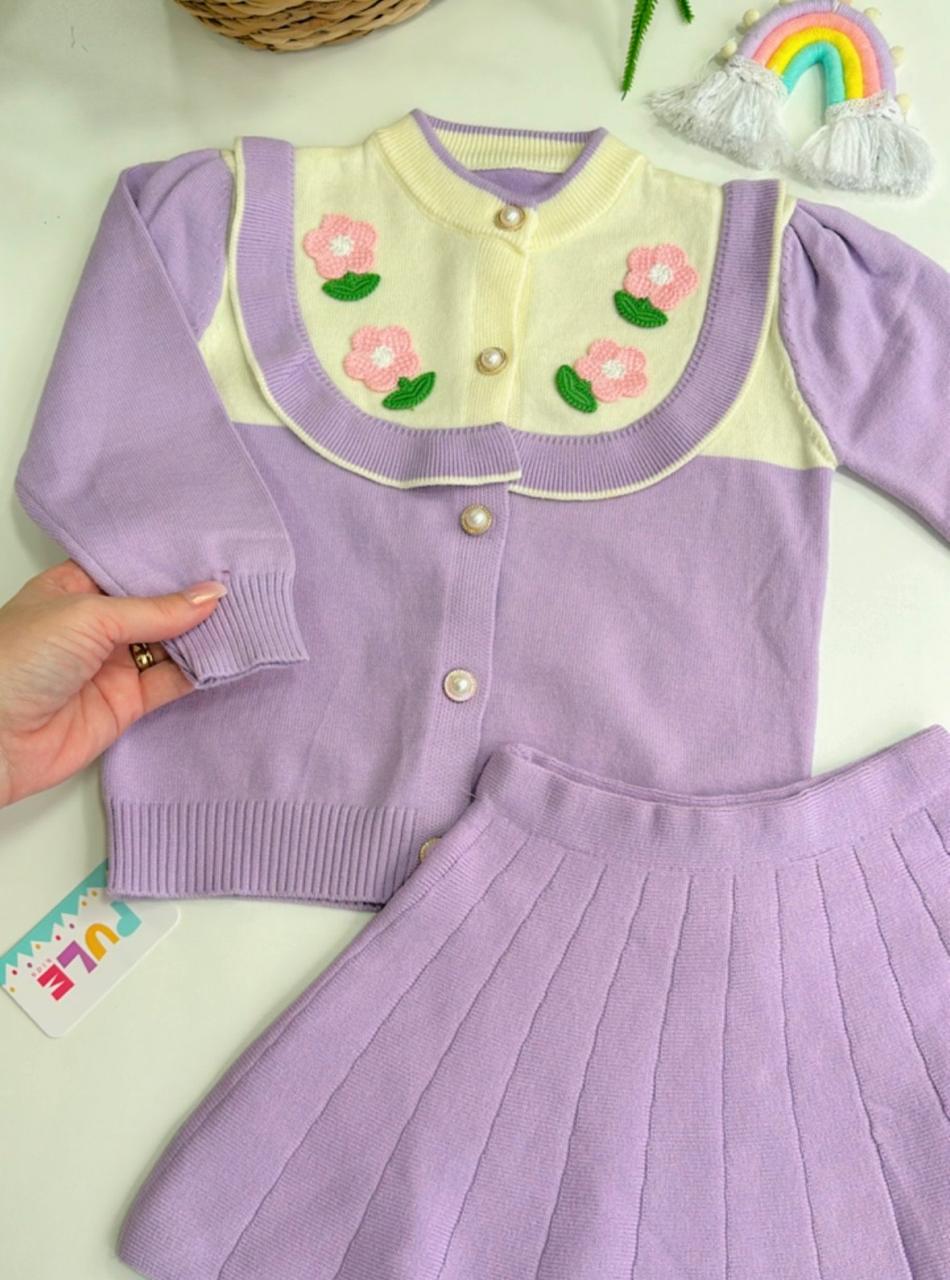Conjunto Lavanda Tricot Florzinha (Premium) (NA)