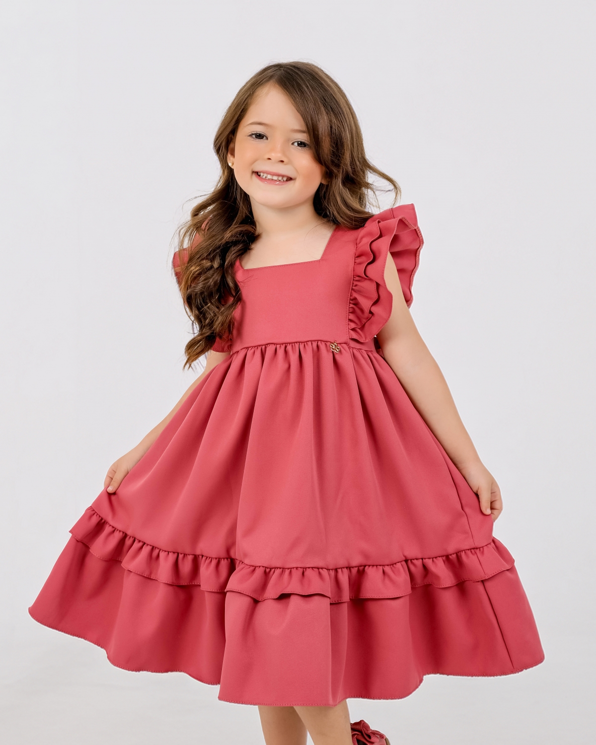 Vestido LUXO Rosa Seco (Premium)