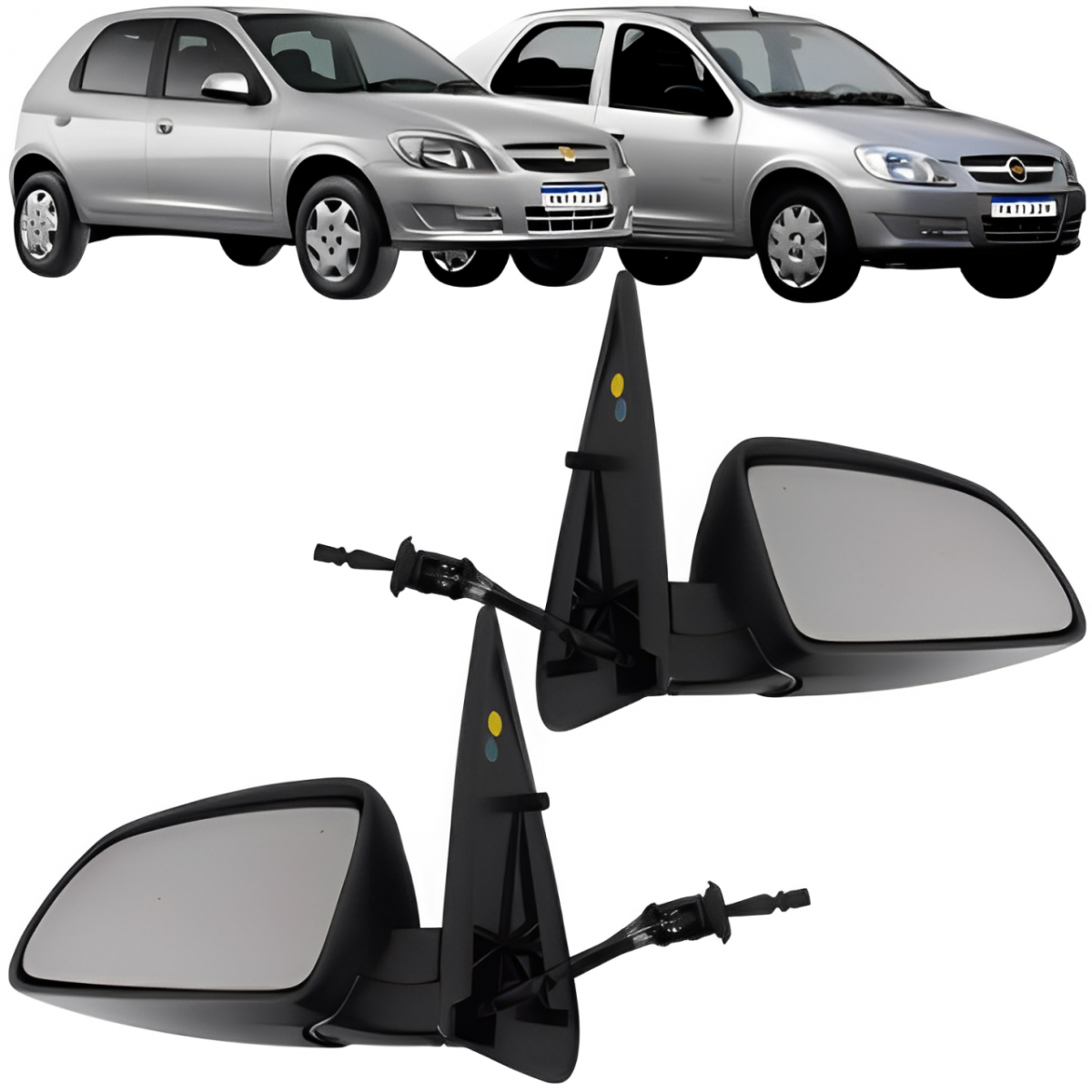 RETROVISOR EXTERNO CELTA PRISMA 2007 A 2012 COM CONTROLE