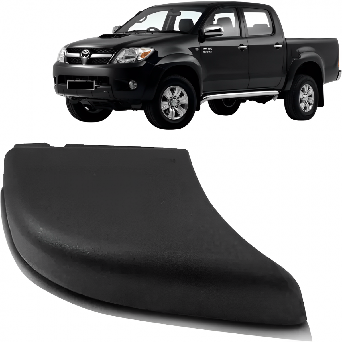 PONTA PARACHOQUE TRASEIRA HILUX 2006 ATE 2014 LADO ESQUERDO