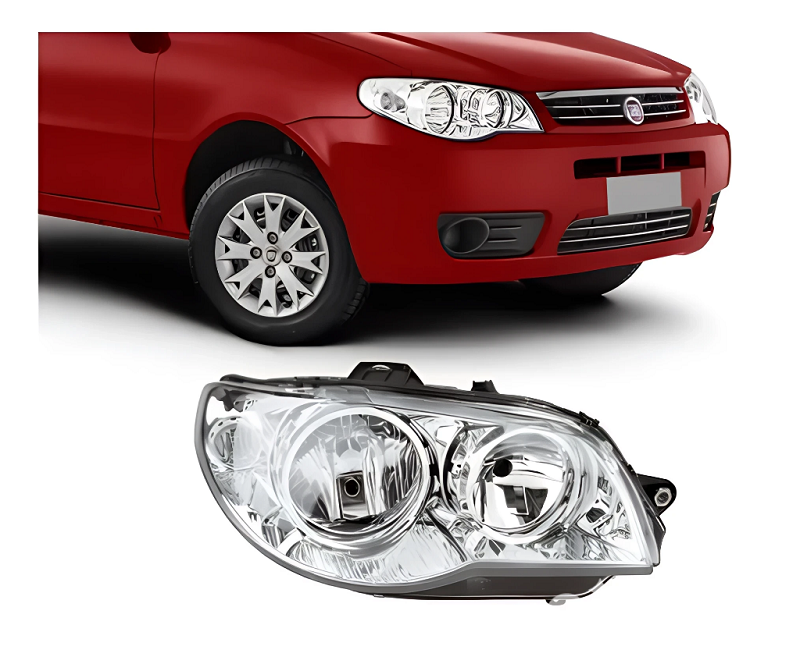 FAROL PALIO FIRE MOLDURA/MASCARA METAL LD 2004 ATE 2007