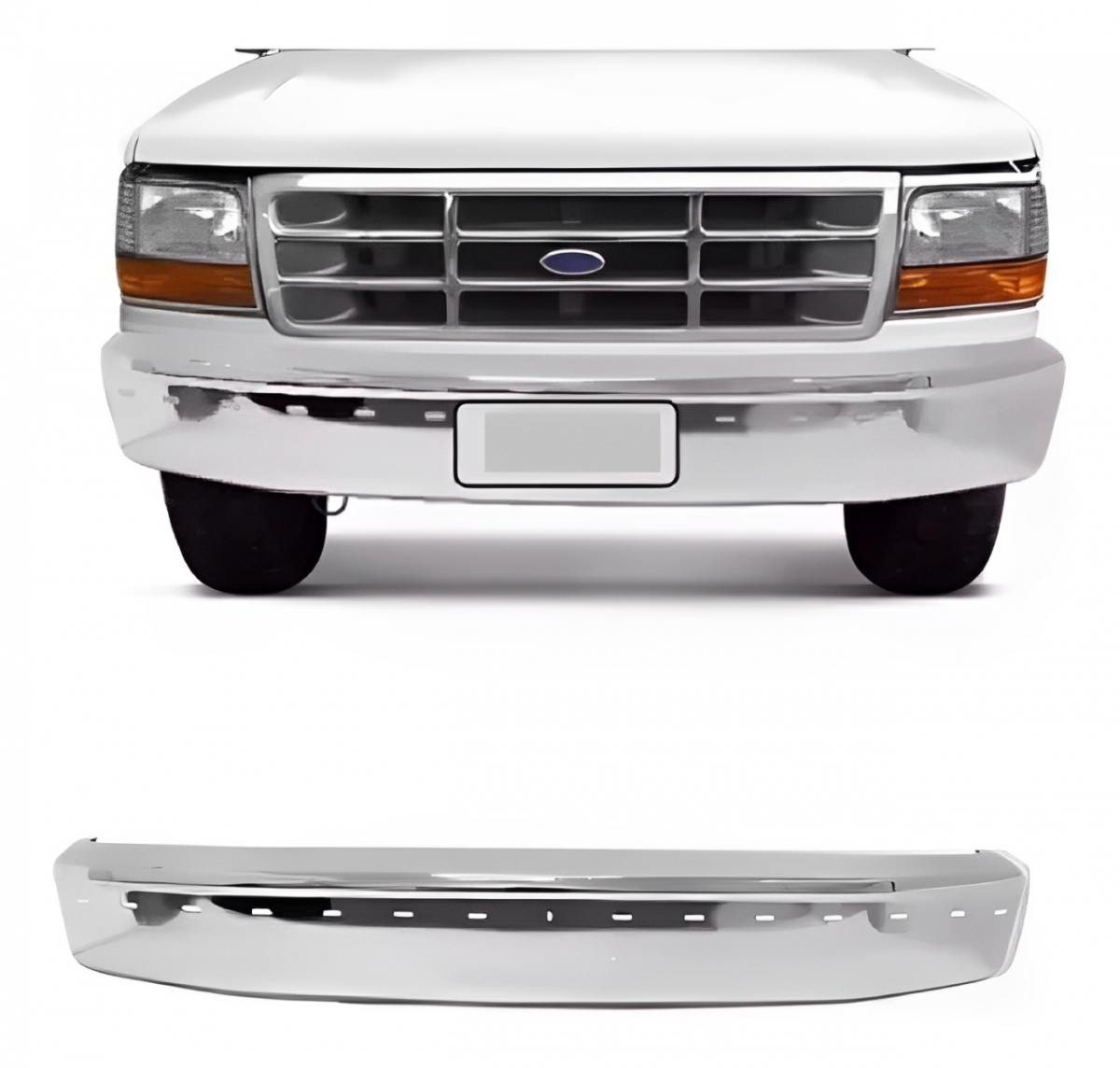 PARACHOQUE DIANTEIRO FORD F1000 1996 ATE 1998 CROMADO