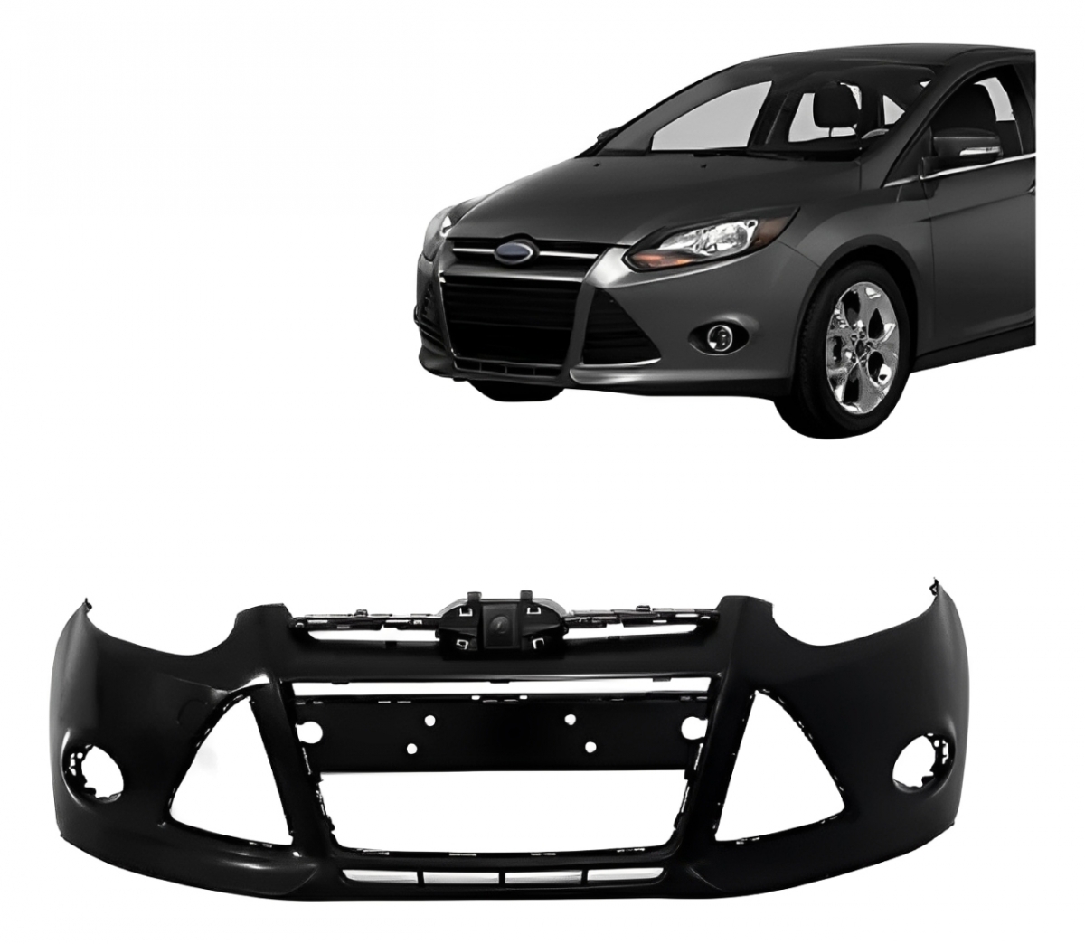 PARACHOQUE DIANTEIRO FORD FOCUS 2013 ATE 2014 PRETO LISO