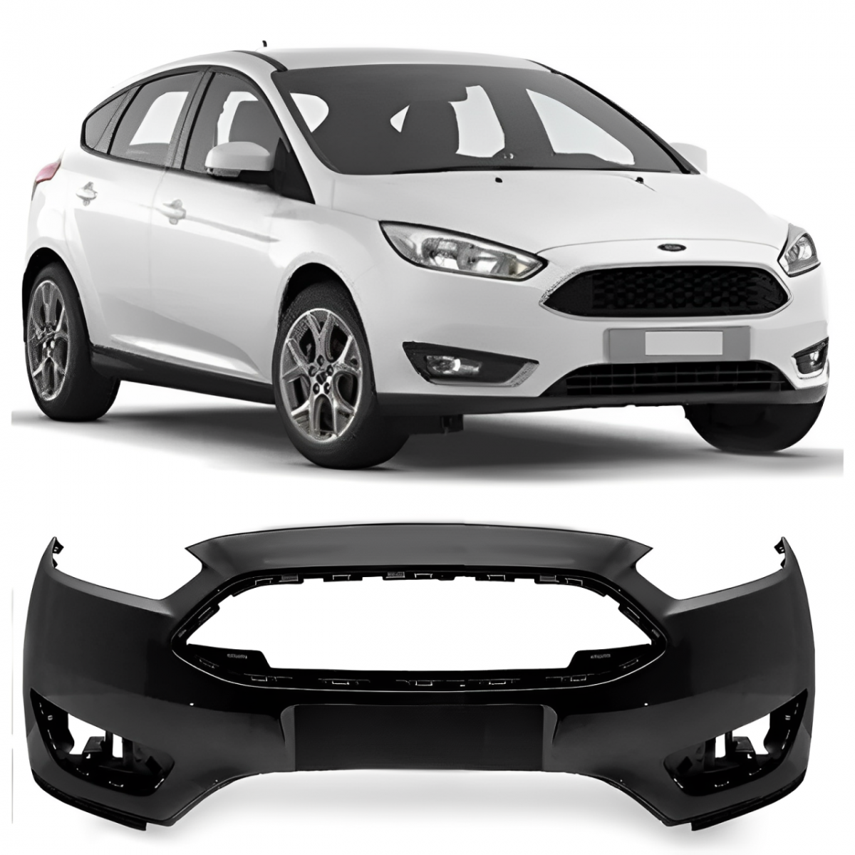 PARACHOQUE DIANTEIRO FORD FOCUS 2016 ATE 2018 PRETO LISO