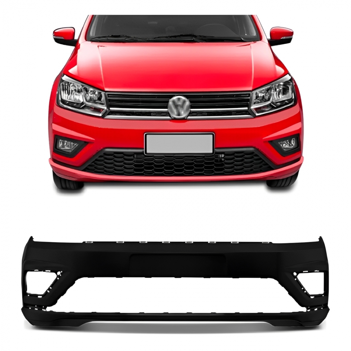 PARACHOQUE DIANTEIRO VW GOL G8 TRACKER 2017 A 2022 PRETO LISO