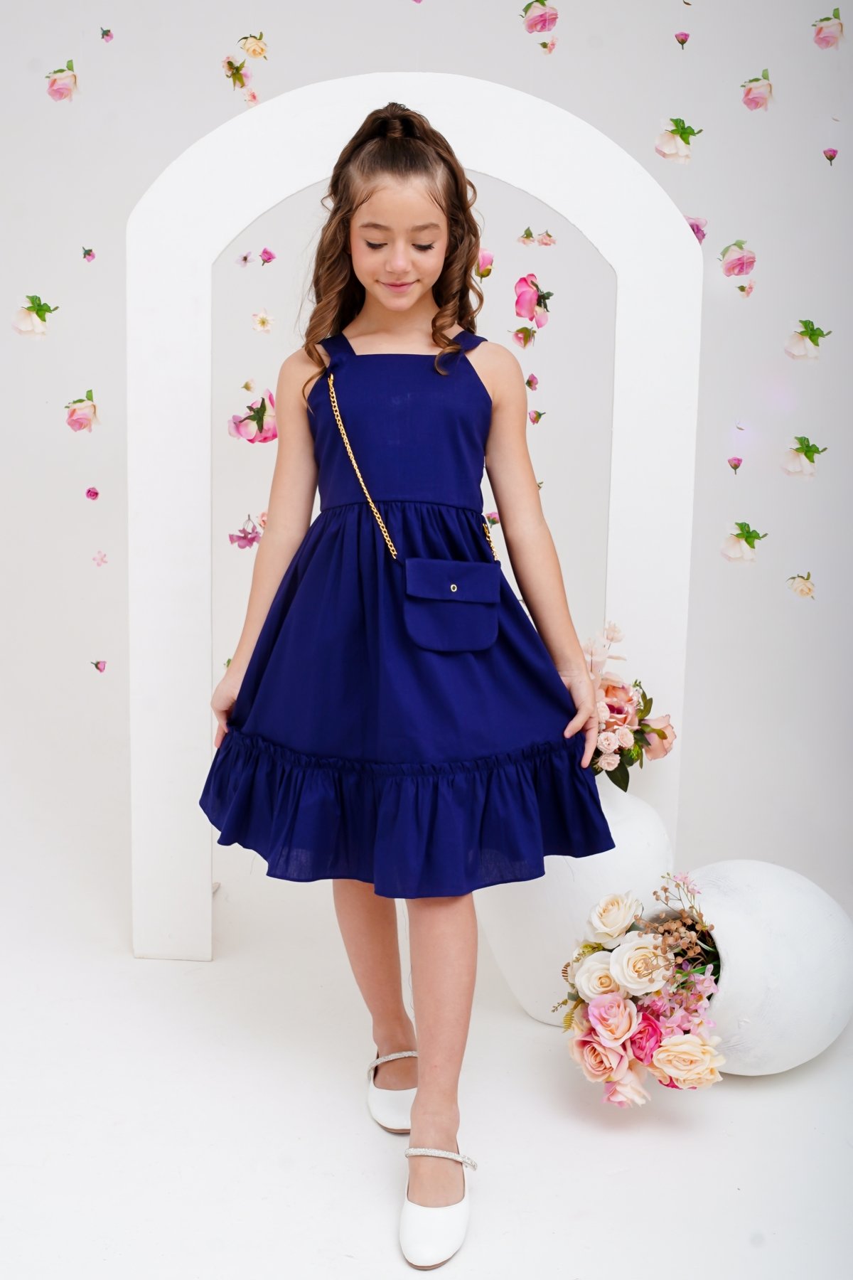 Vestido Monalisa Kids c/ Bolsa