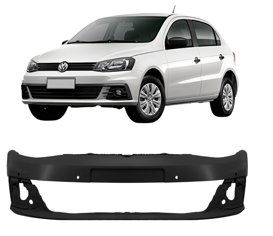 PARACHOQUE DIANTEIRO GOL G7 16 A 18 C FURO SENSOR PRETO LISO