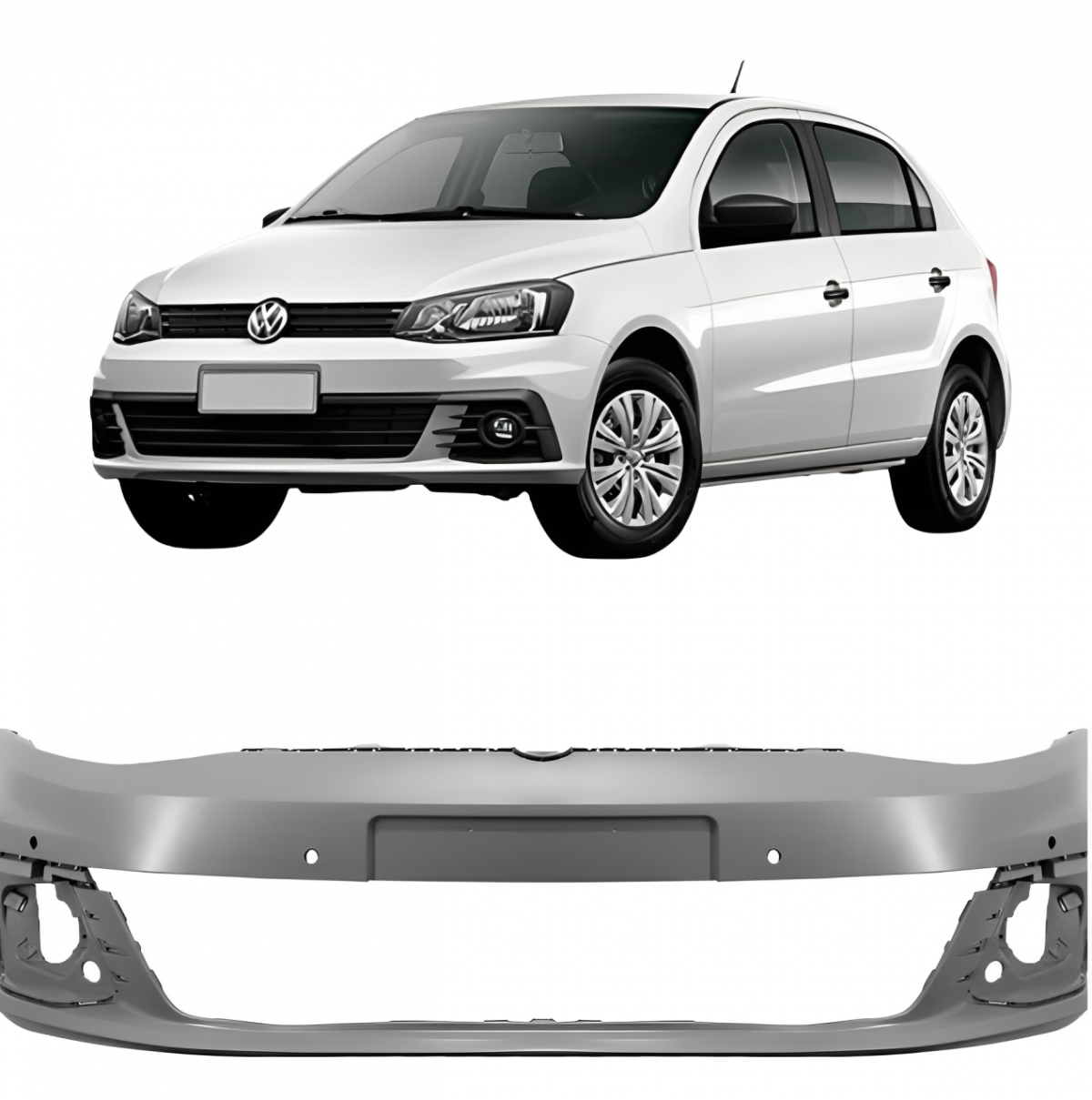 PARACHOQUE DIANTEIRO GOL G7 2016 A 2018 C FURO SENSOR PRIMER