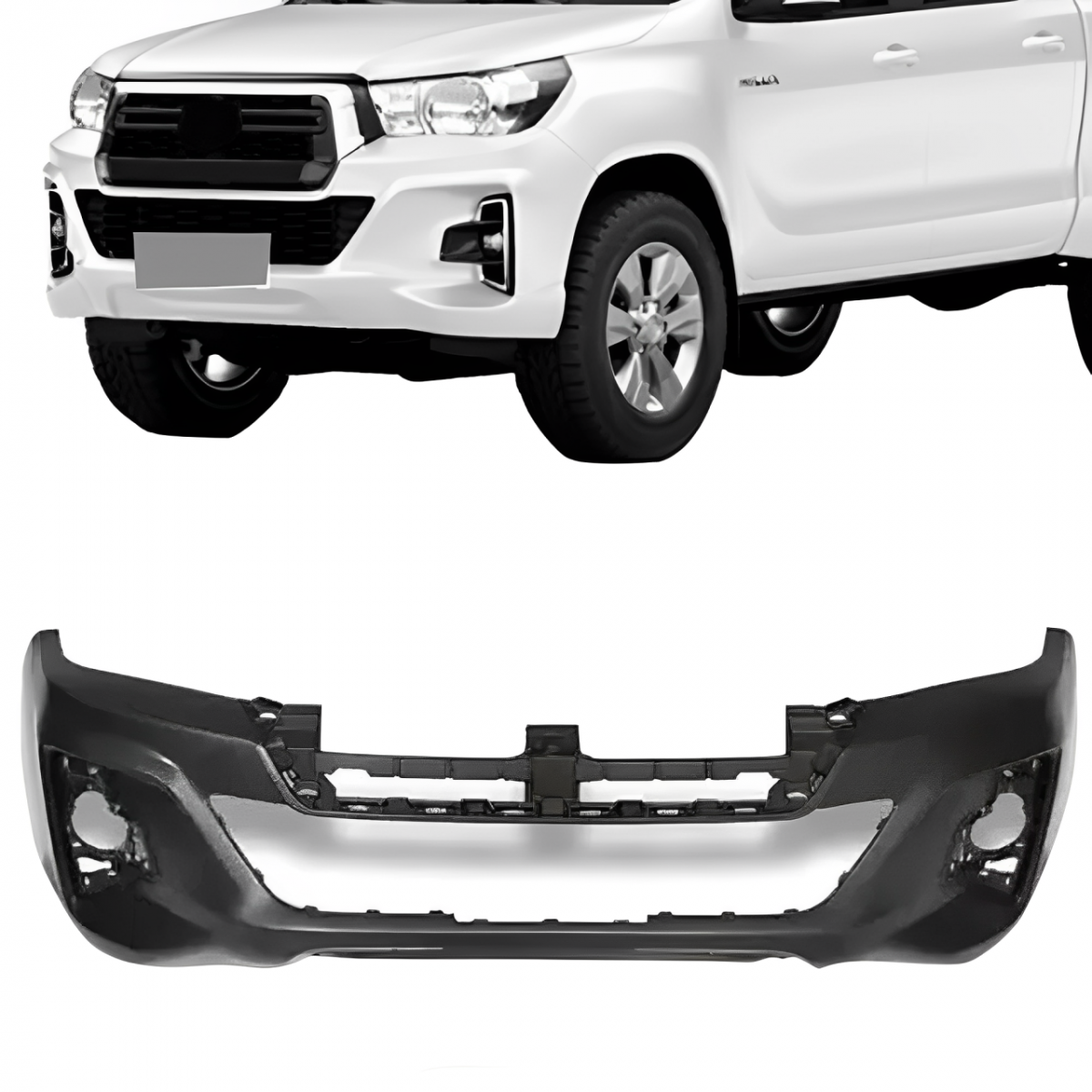 PARACHOQUE DIANTEIRO HILUX 2018 A 2020 SEM GRADE PRETO LISO