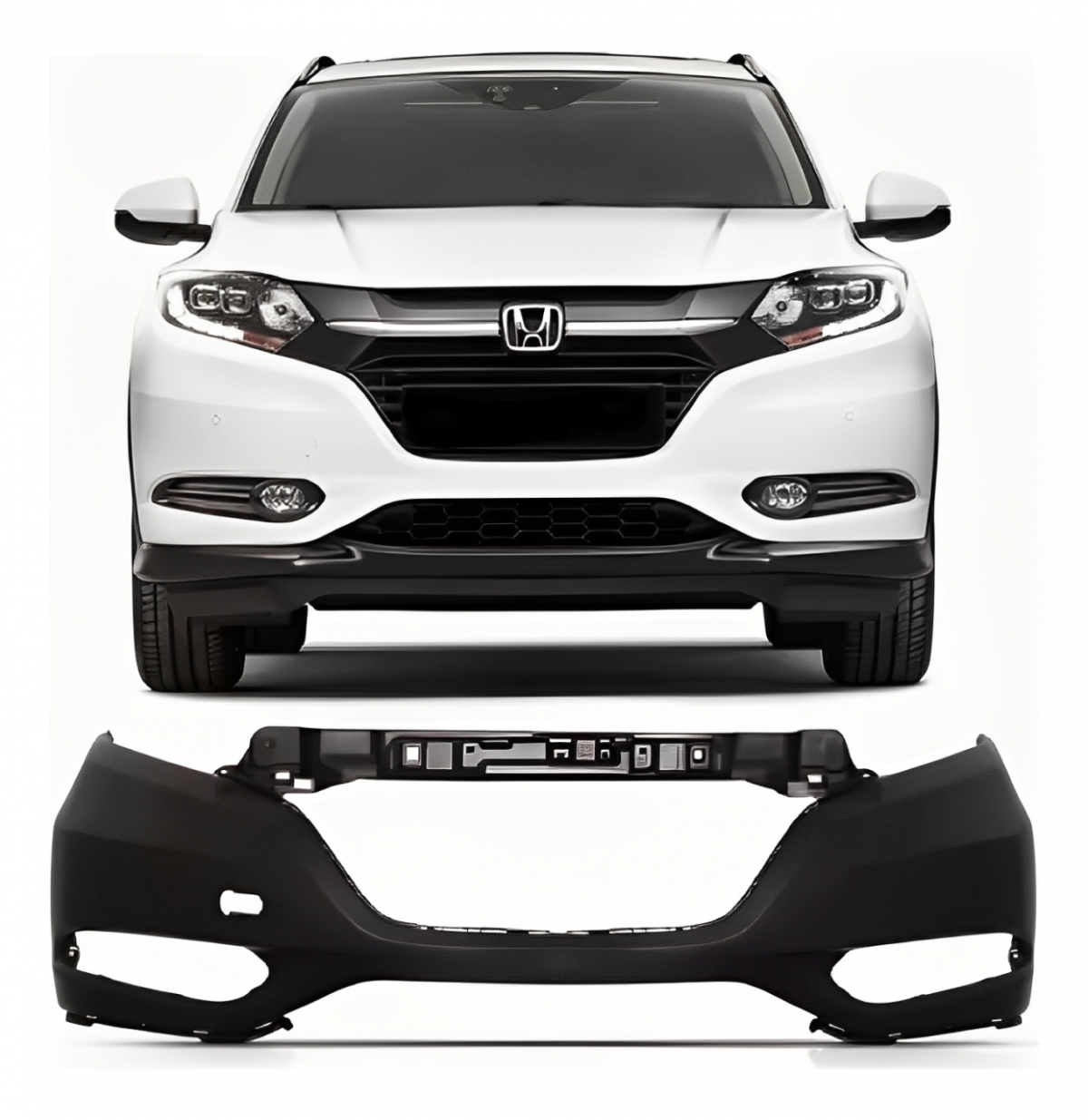 PARACHOQUE DIANTEIRO SUPERIOR HONDA HRV 2015A2017 PRETO LISO