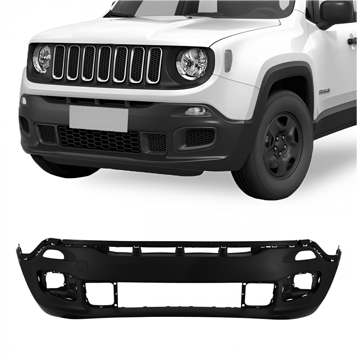 PARACHOQUE DIANTEIRO JEEP RENEGADE 2016 ATE 2018 PRETO LISO